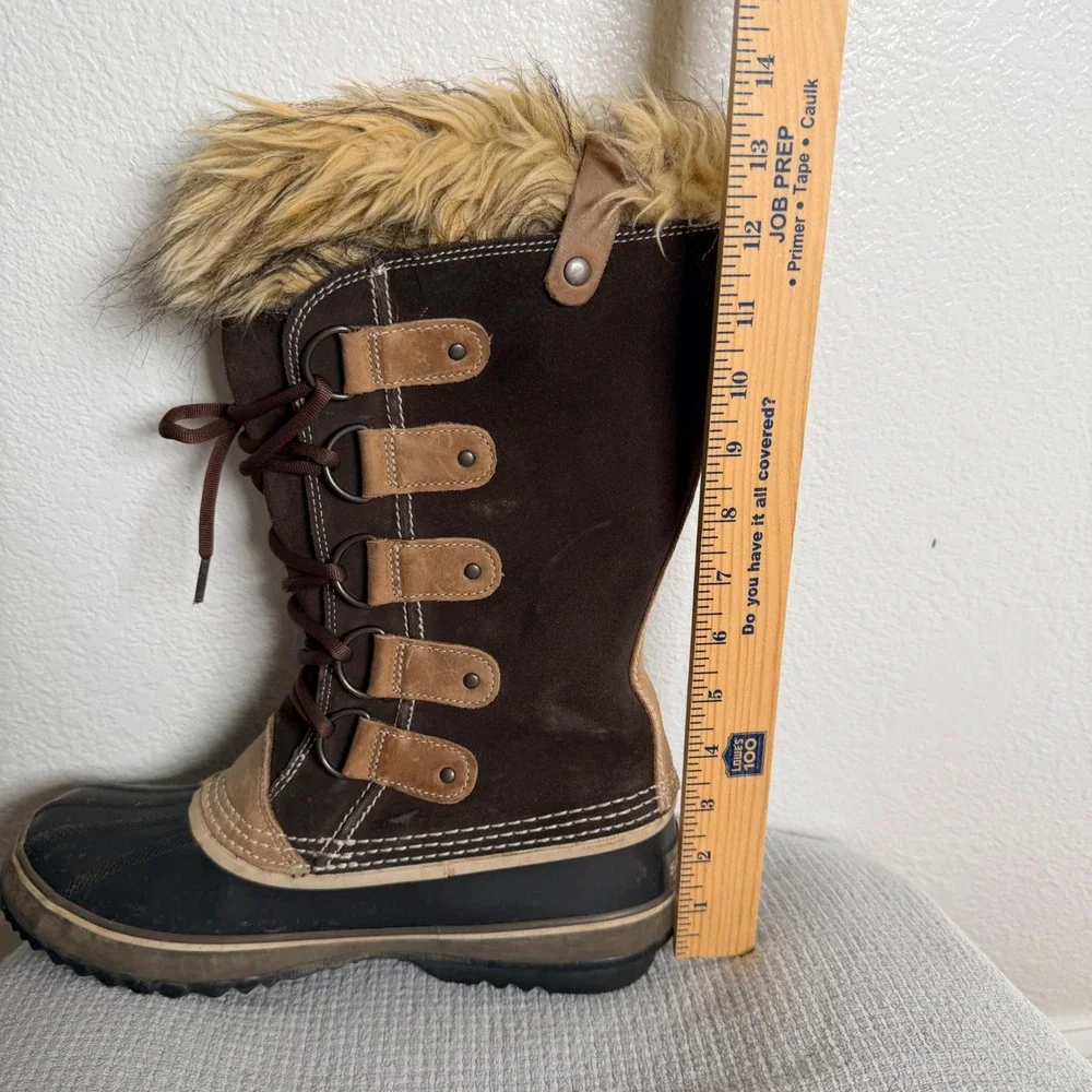 Sorel Joan of Arctic Waterproof Winter Boots Brown Suede USA 11 NL1540-248